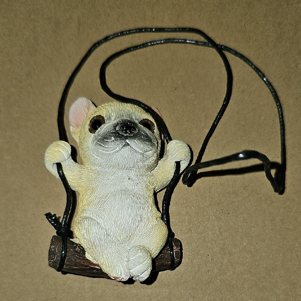 Adorable Tan Dog Swing Ornament